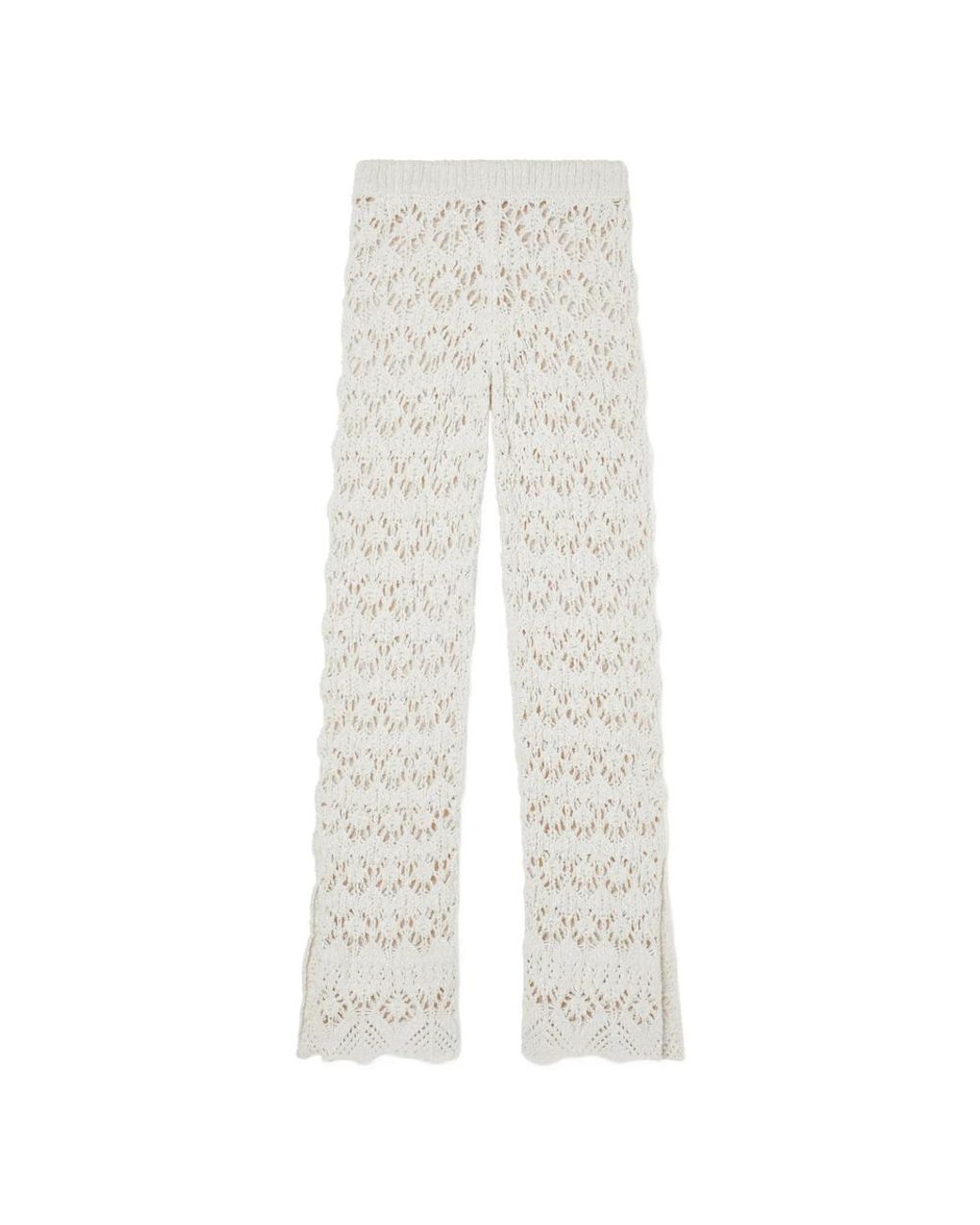 Alanui White Straight Trousers