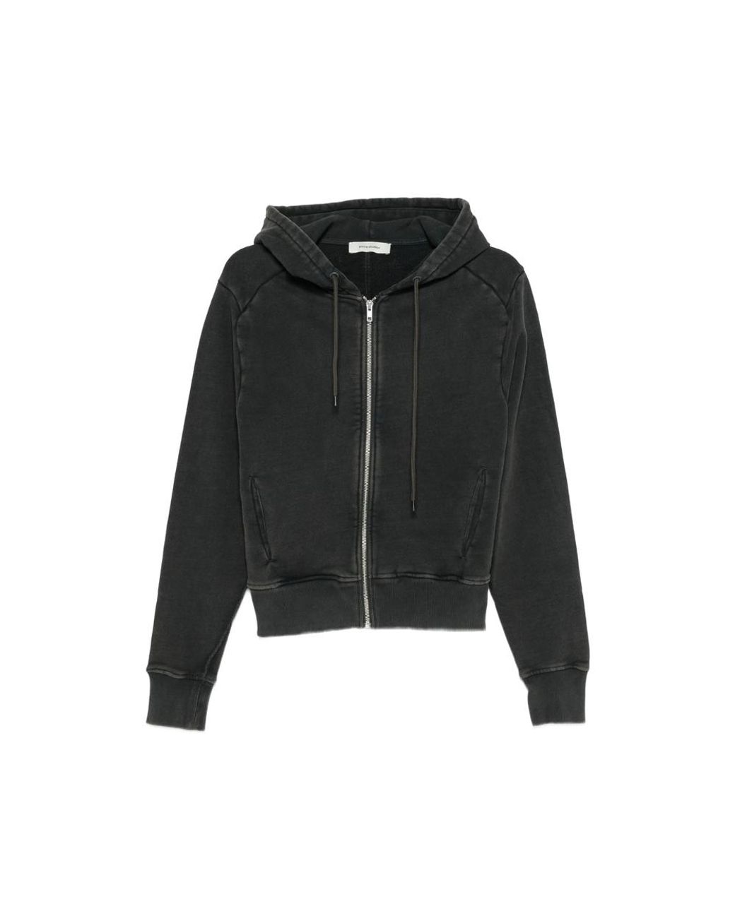 Entire studios Black Slim Zip-Up Hoodie for men