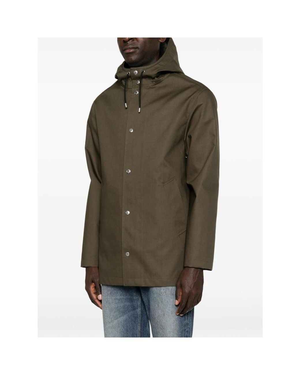 Fendi Brown Ff-Monogram-Print Hooded Parka for men