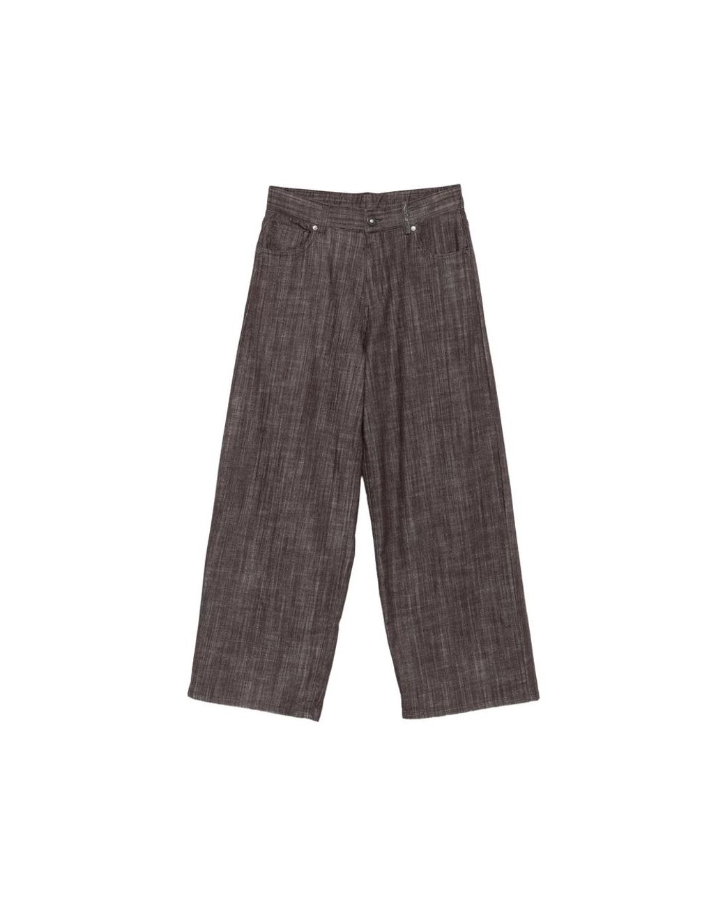 Panicale Cashmere Gray Straight-Leg Trousers