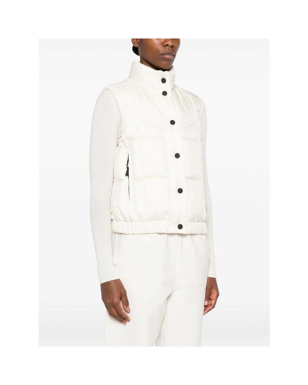 Moncler White Doucy Quilted Gilet