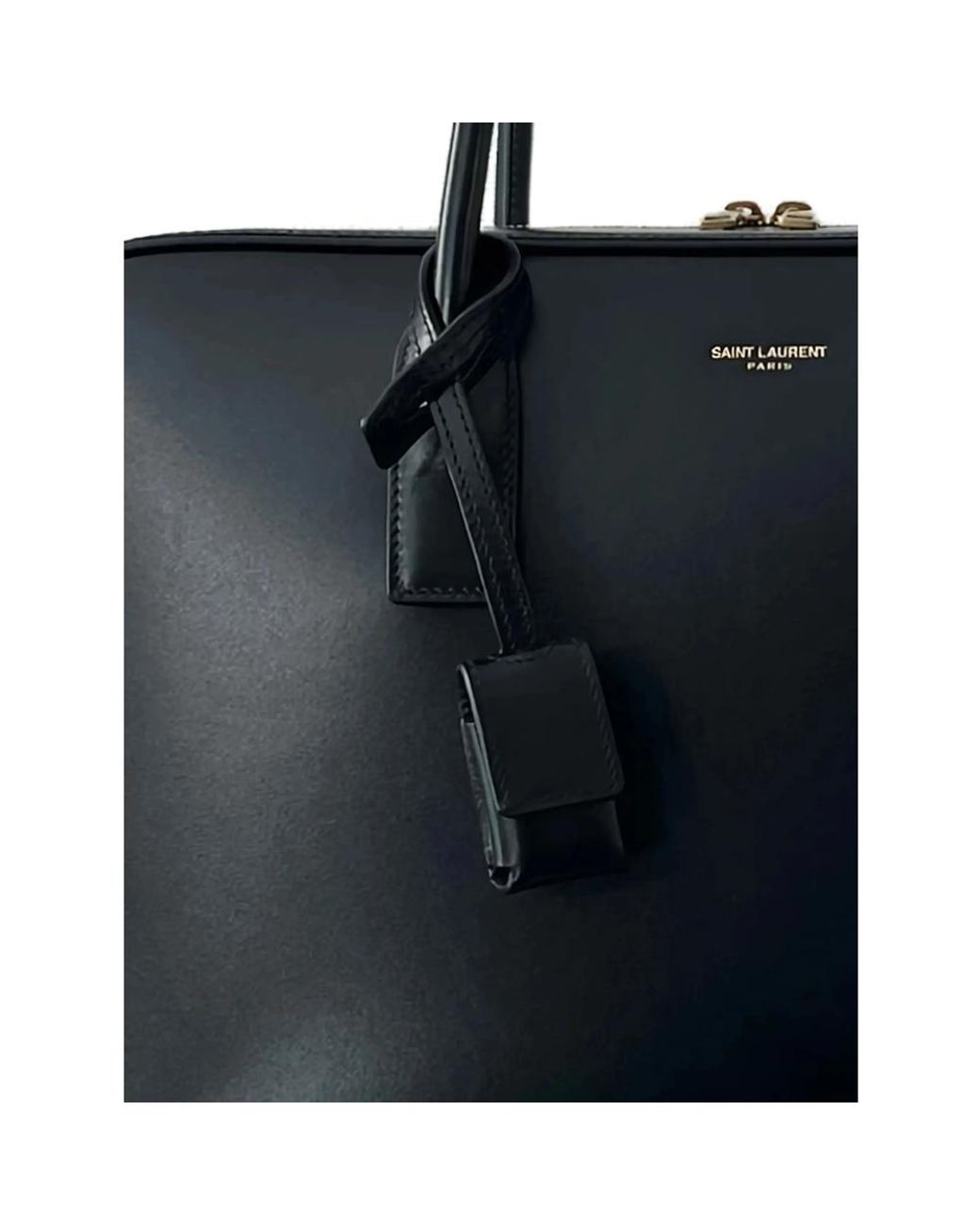 Saint Laurent Black Sac De Jour Bauletto Top Handle Shoulder Bag