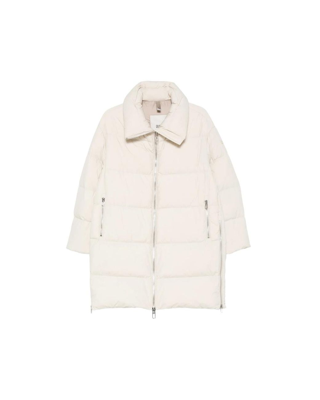 DUNO White Quilted High-Neck Coat