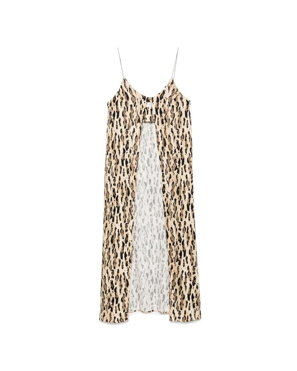 THE NINA STUDIO Natural Animal-Print Top