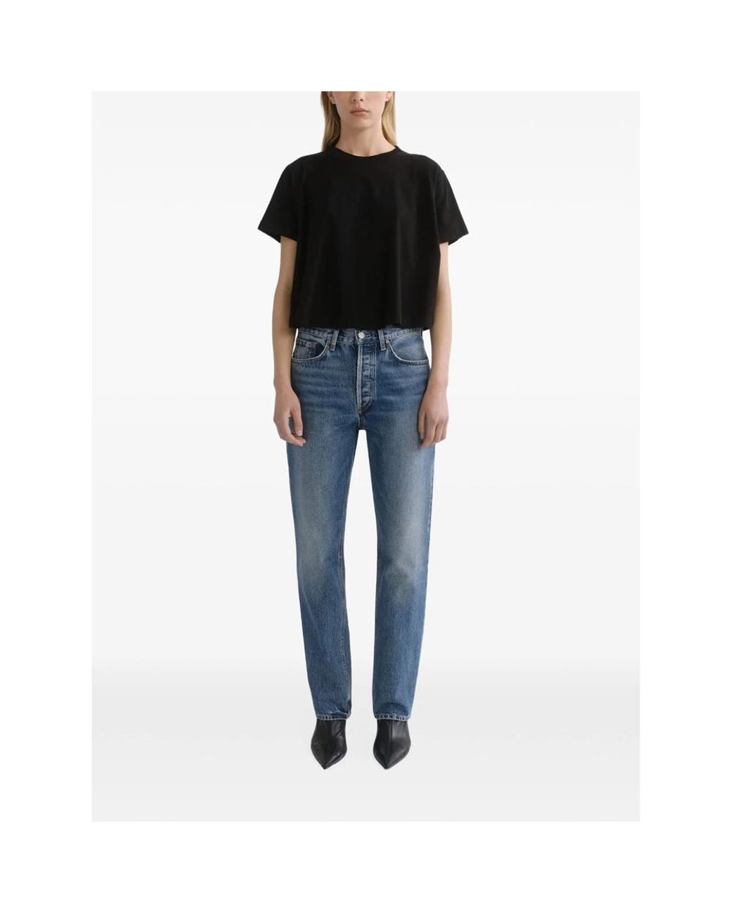 Agolde Blue Lana Straight-Leg Jeans
