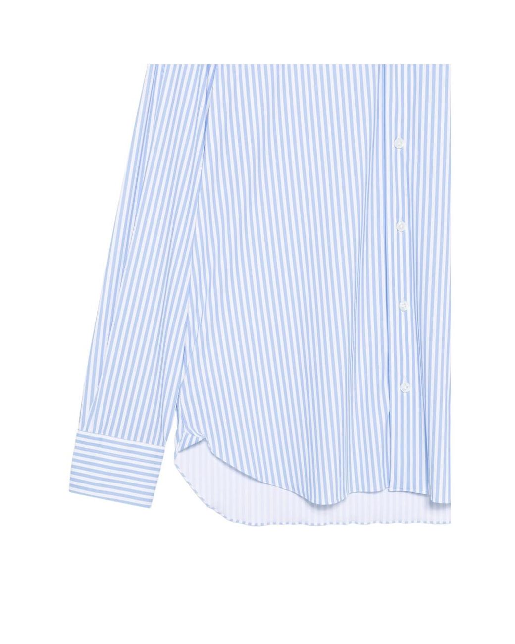 Barba Napoli Blue Striped Shirt for men