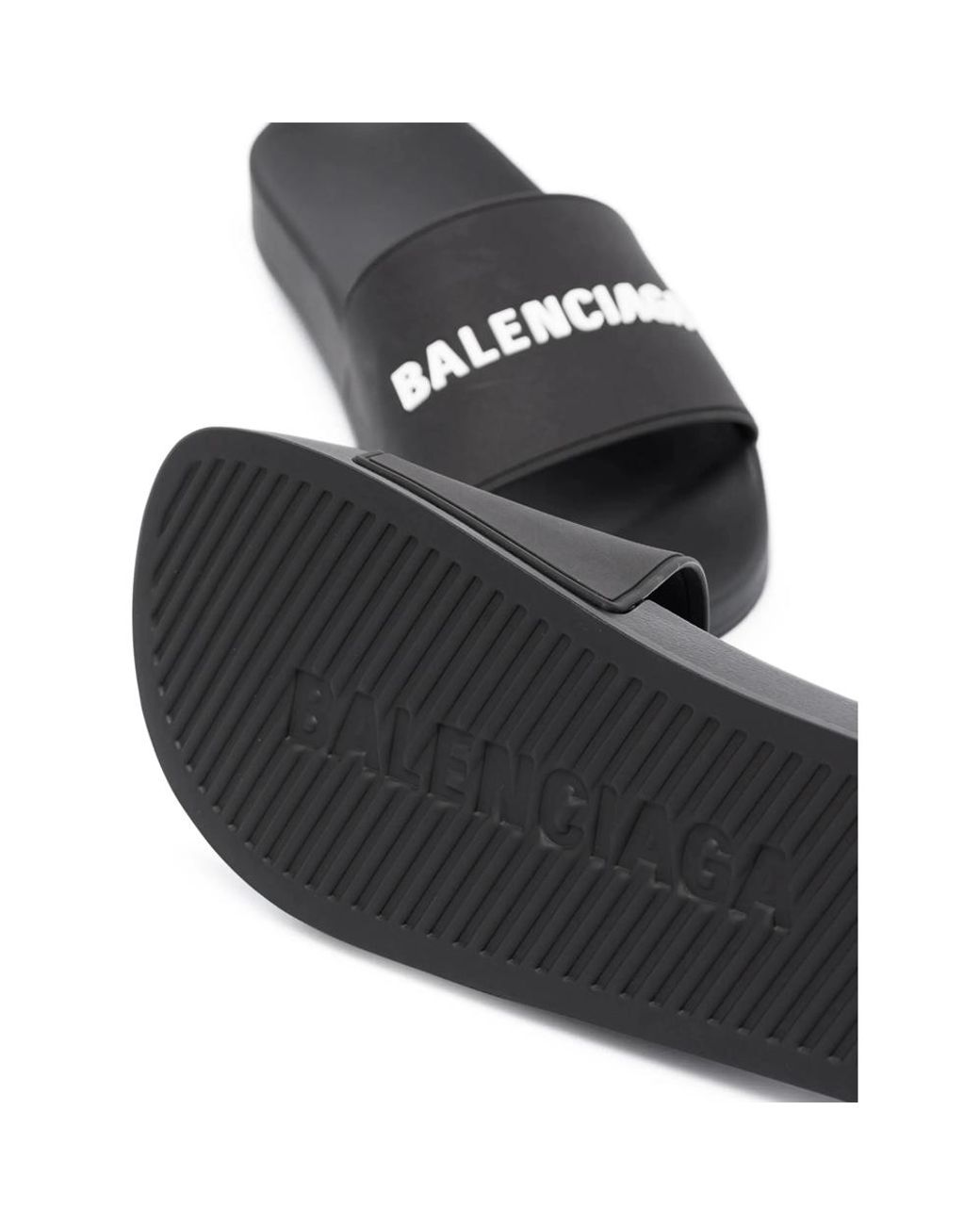 Balenciaga Black Flip-Flops & Slides for men