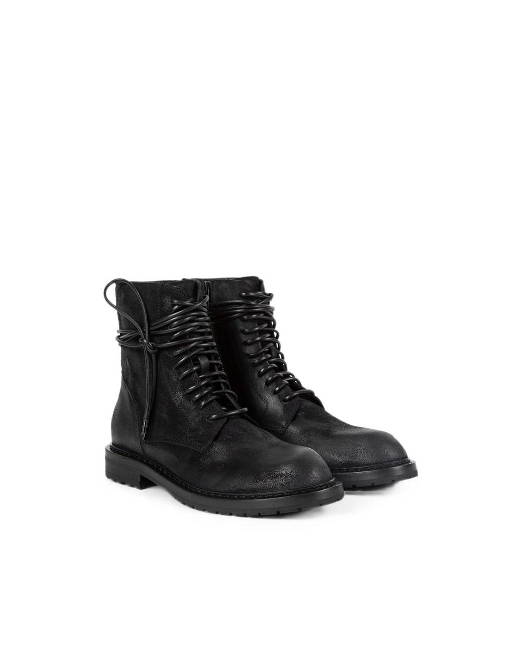 Ann Demeulemeester Black Lace-Up Boots for men