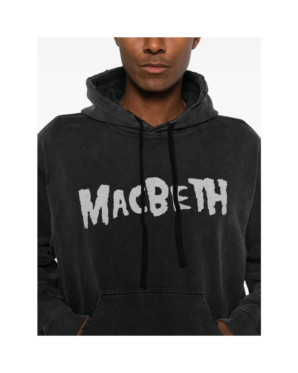 DAGGER Black Macbeth-Print Hoodie for men