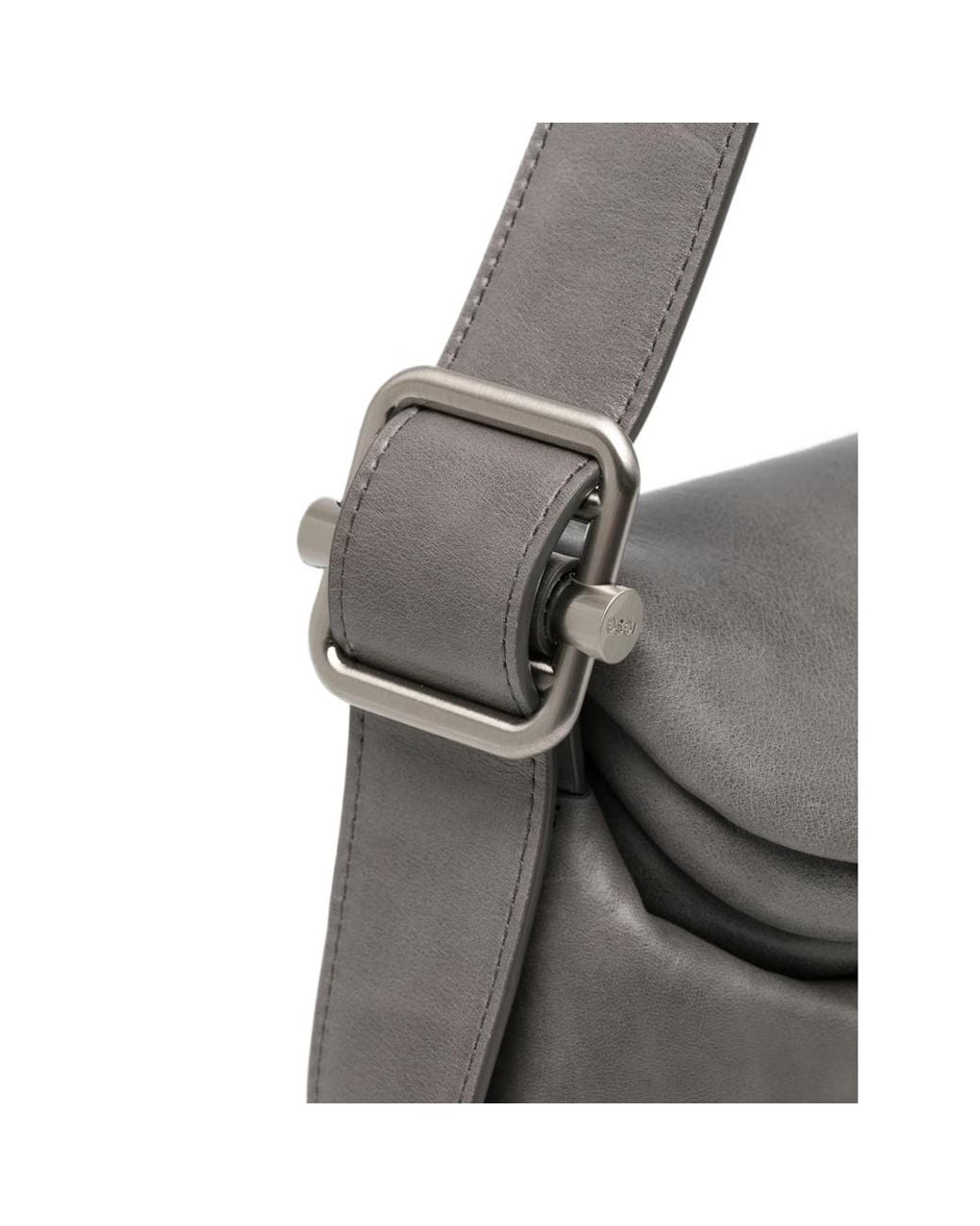 OSOI Gray Folder Brot Leather Tote Bag