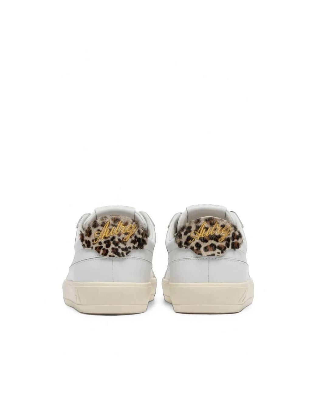 Autry White Windscape Leopard-Print Sneakers
