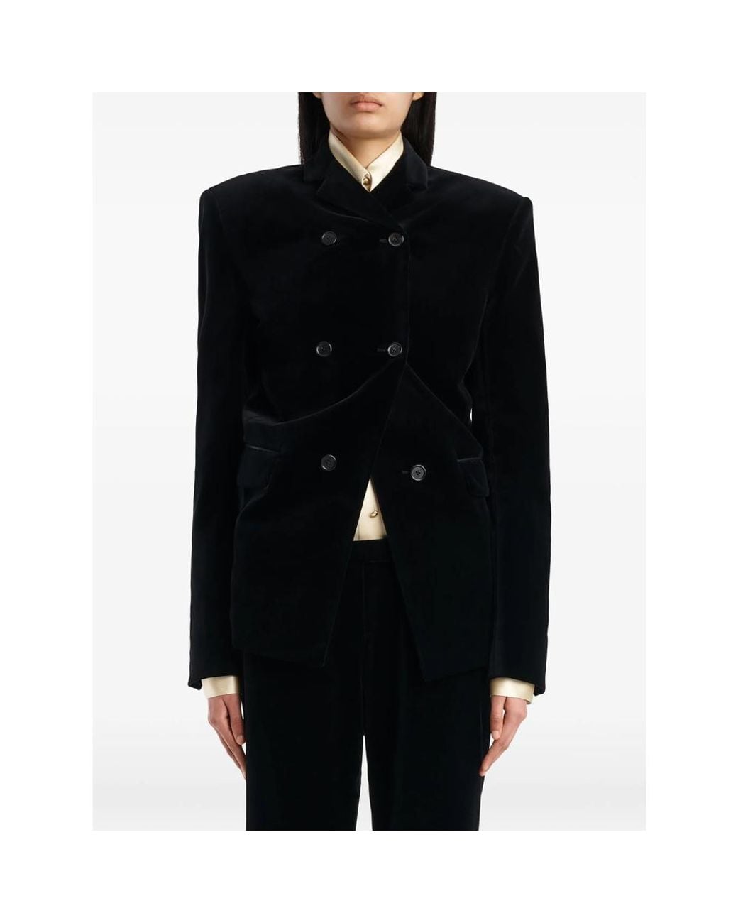 Khaite Black Rolo Jacket
