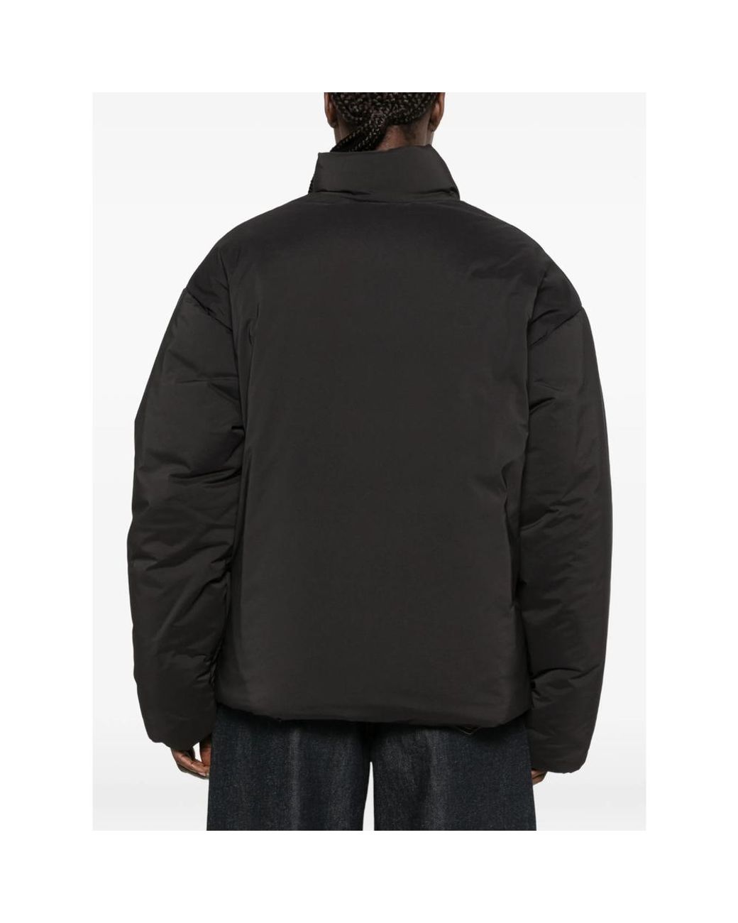 Alexander Wang Black Logo-Embroidered Puffer Jacket