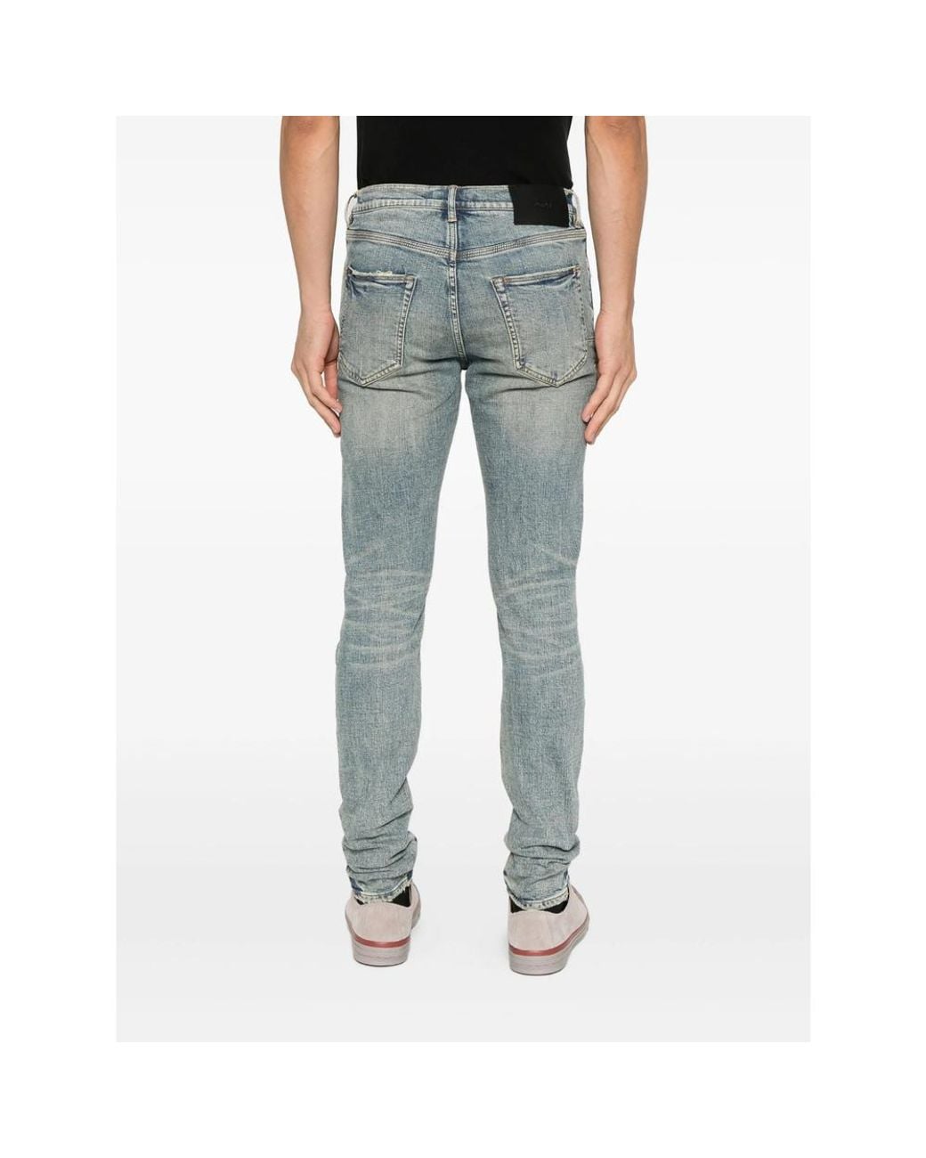 Purple Brand Blue Belt-Loop Jeans for men
