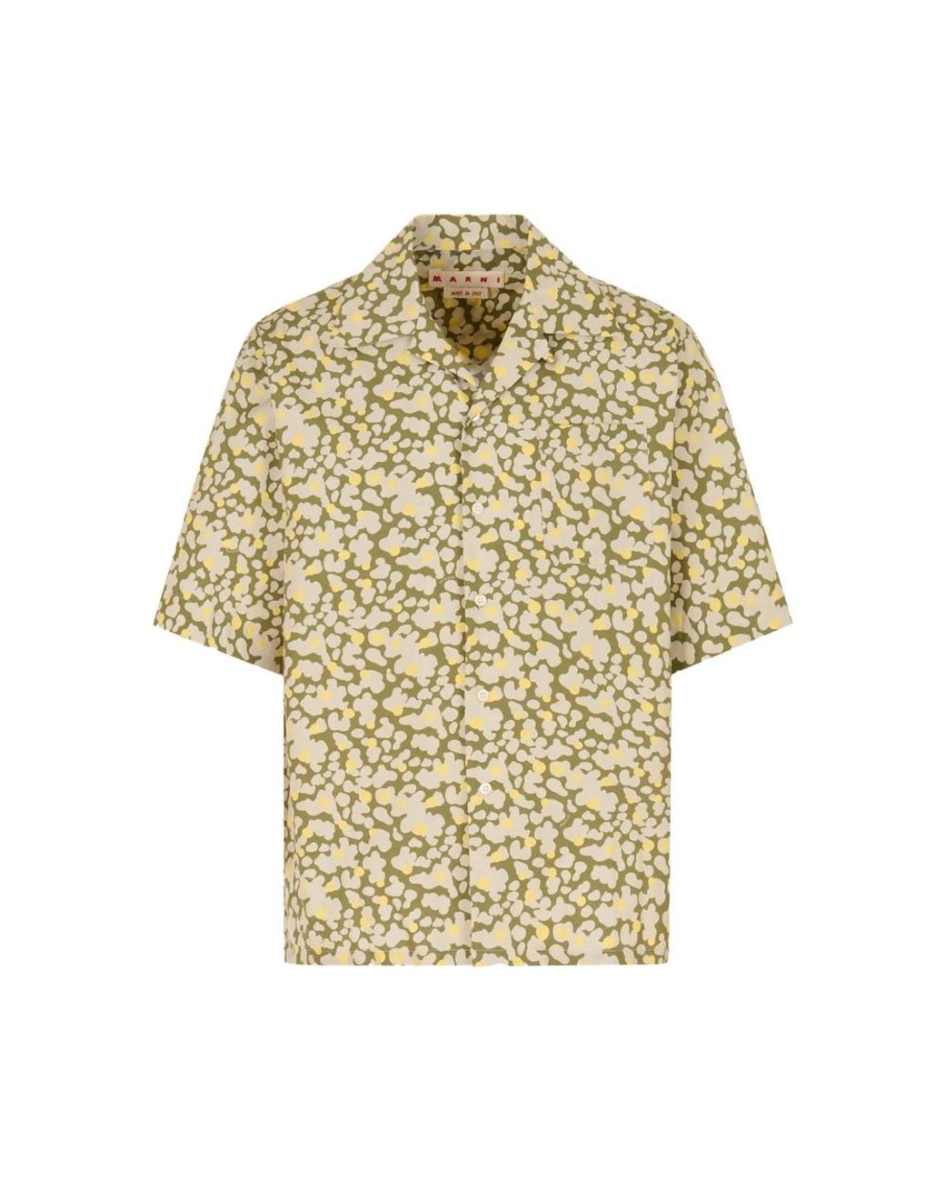 Marni Natural Short Sleeve Shirts for men