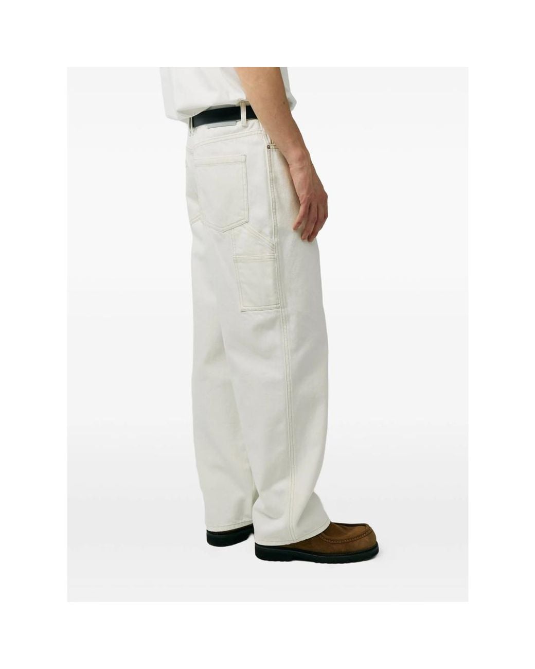 DUNST White Carpenter Trousers for men