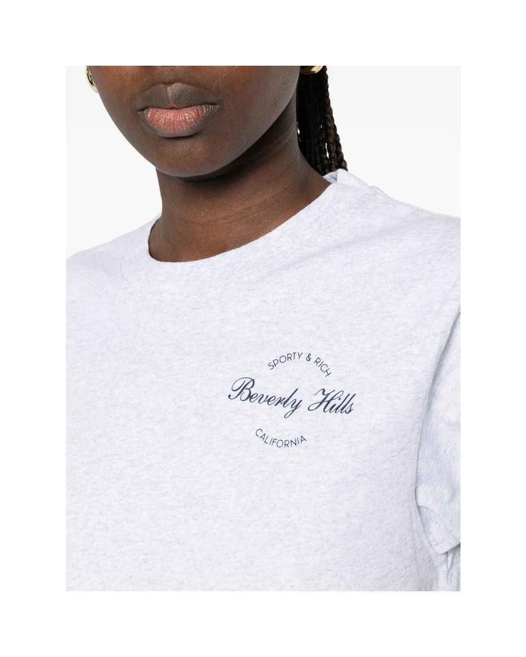 Sporty & Rich White T-Shirt Crew Neck
