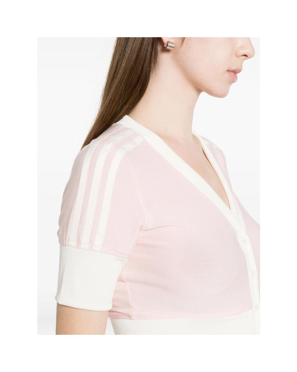 Adidas Pink Short-Sleeve Cardigan