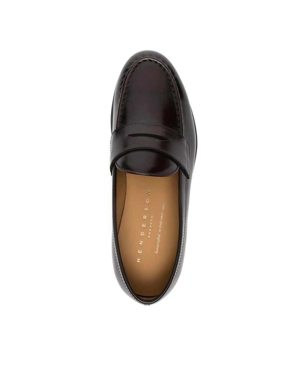 Henderson Black Leather Penny Loafers for men
