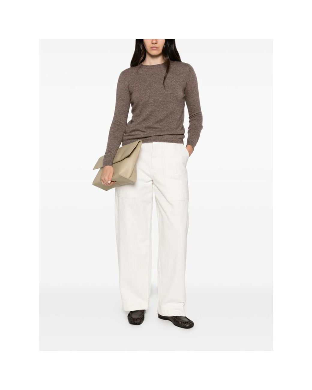 Co. Brown Crew-Neck Long-Sleeve Sweater