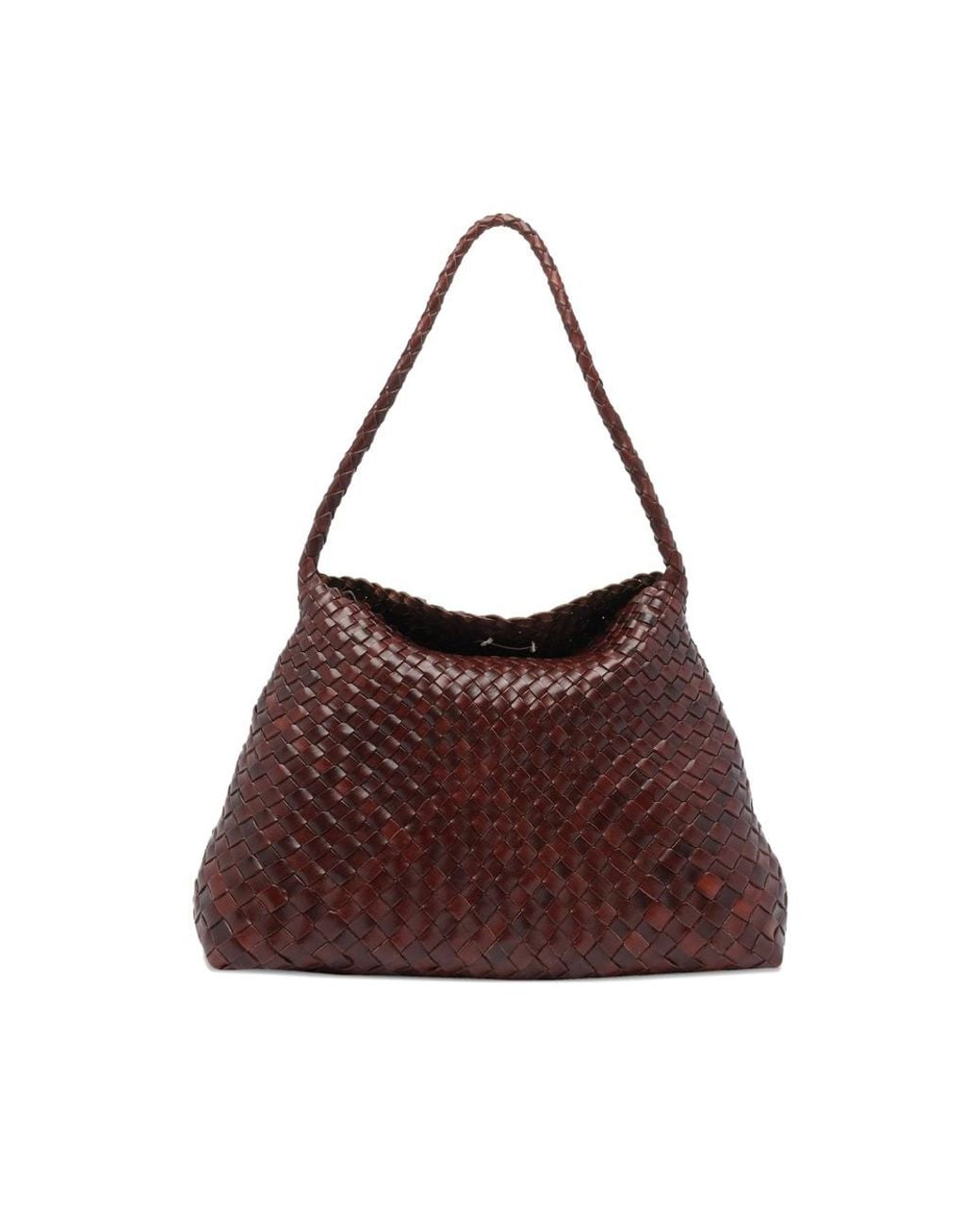 Dragon Diffusion Brown Santa Maria Woven Leather Shoulder Bag