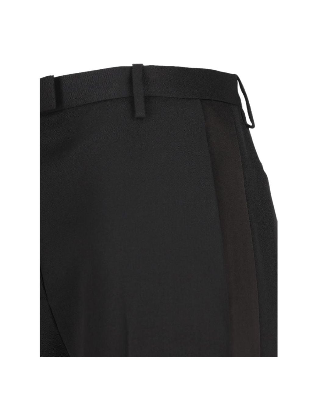 Fendi Black Wool Tuxedo Trousers