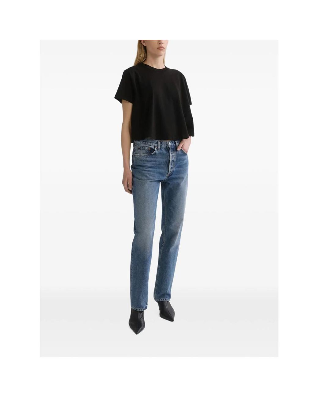 Agolde Blue Lana Straight-Leg Jeans