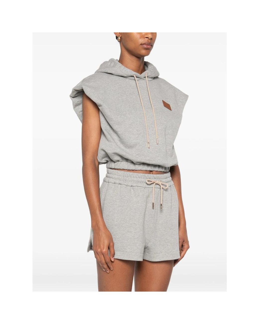 Fendi Gray Sleeveless Sweatshirt