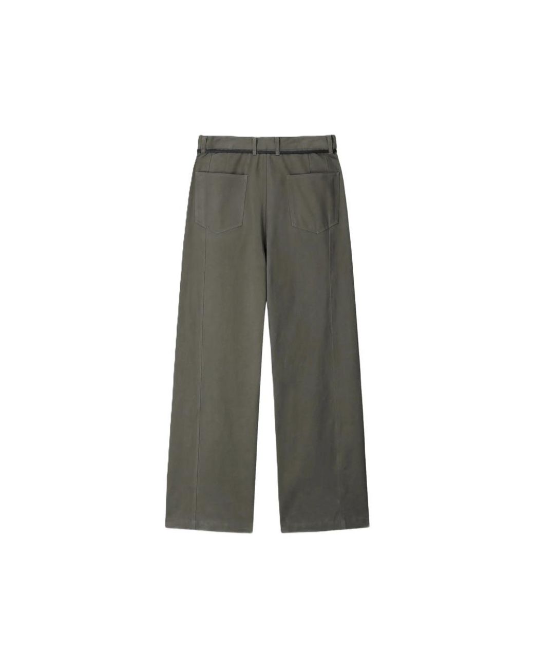 TONYWACK Gray Drawstring Button-Tab Trousers for men