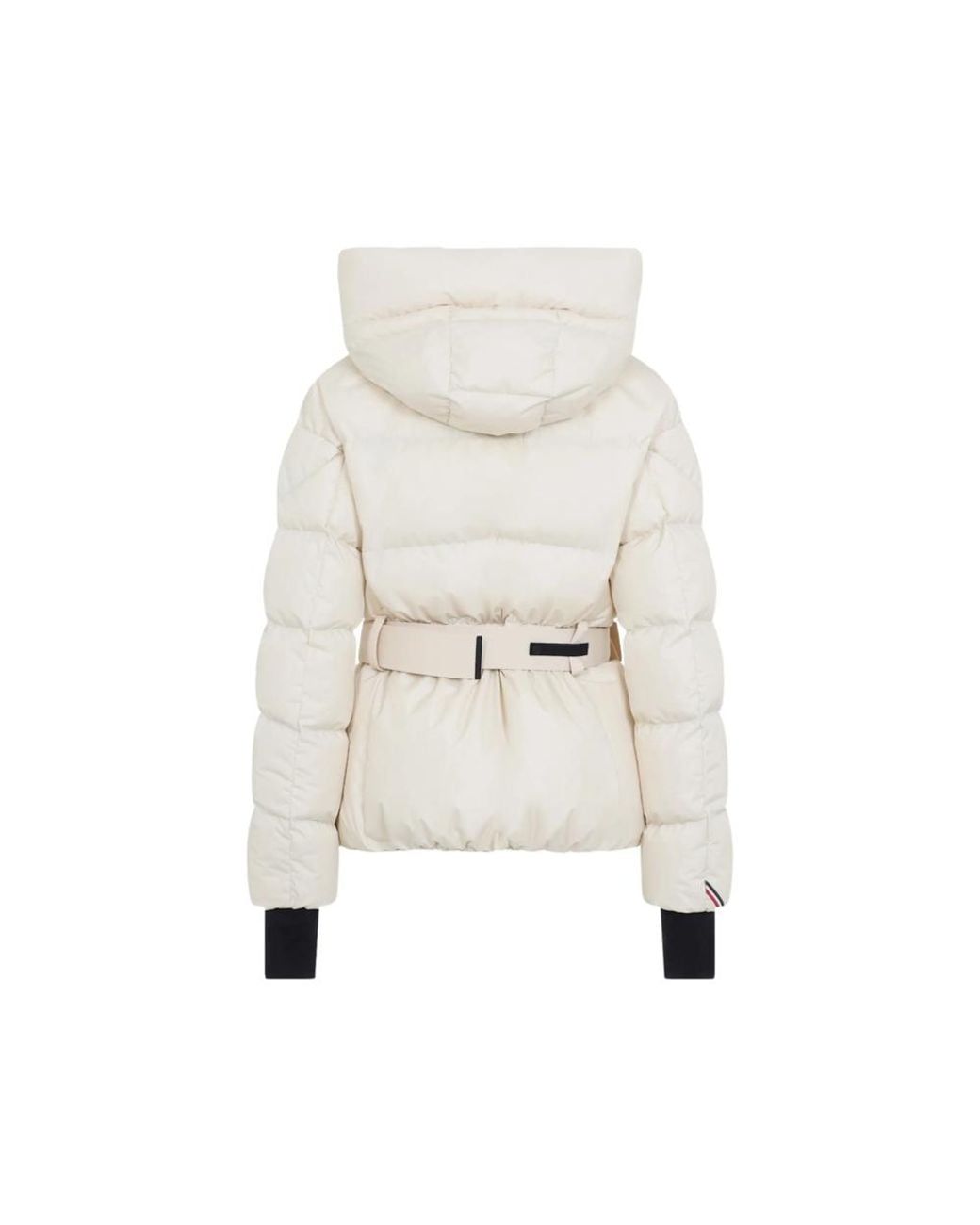 Moncler Natural Bouquetin Belted Quilted Jacket