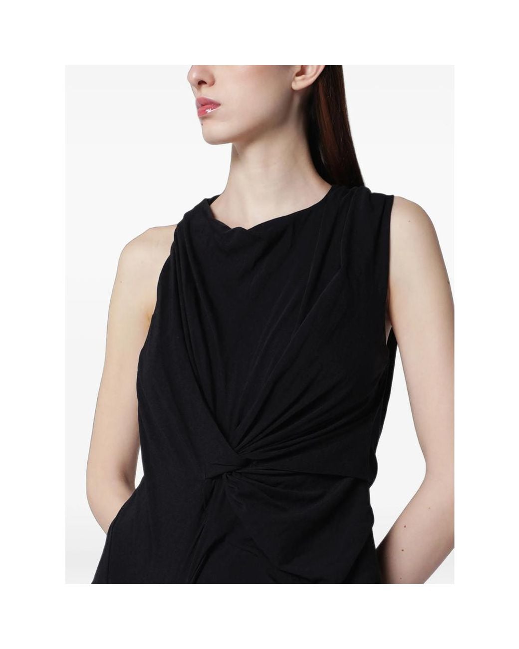 Entire studios Black Oaklyn Draped Halterneck Dress