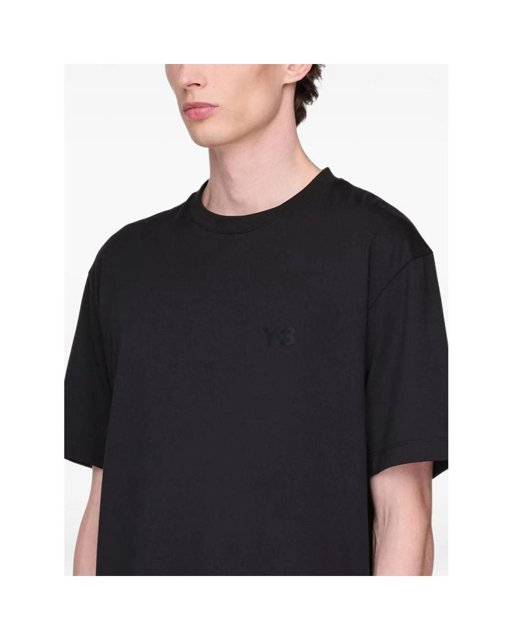 Y-3 Black Logo-Detail T-Shirt for men