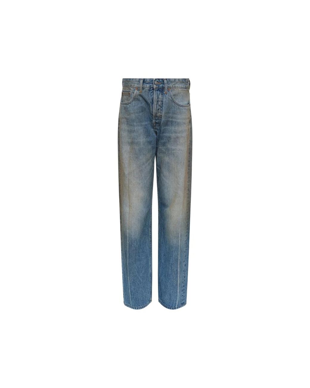MM6 by Maison Margiela Blue Straight-Leg Jeans