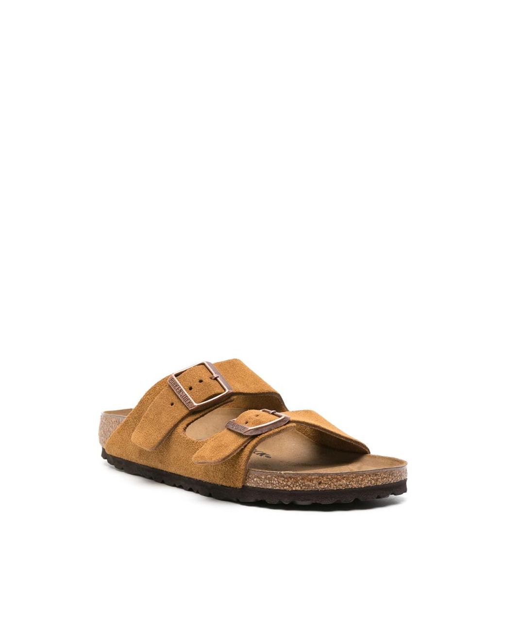 Birkenstock Brown Suede Double Buckle Sandals