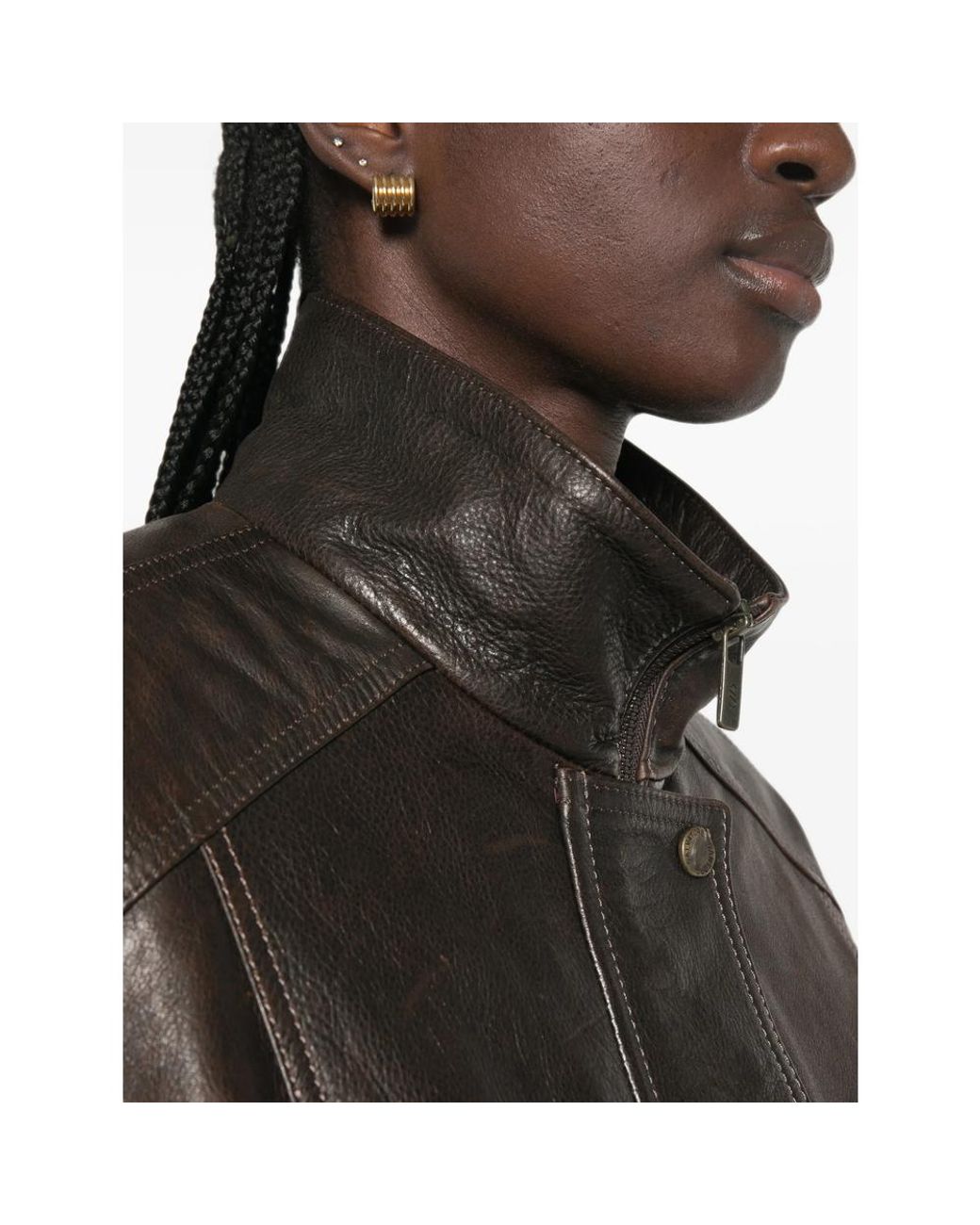 Salvatore Santoro Brown Zip-Cuff Jacket