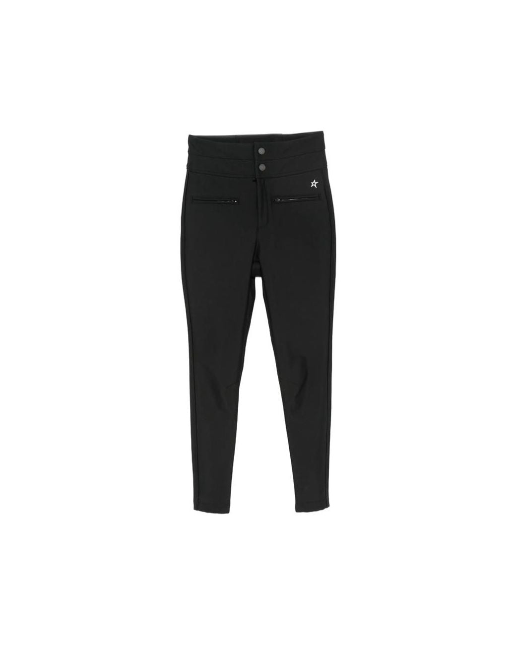 Perfect Moment Black Aurora Logo-Embroidered Skinny Trousers