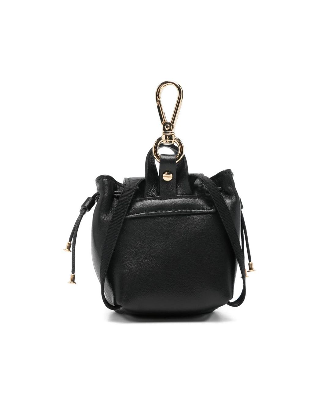 Fendi Black Logo-Plaque Bag Charm