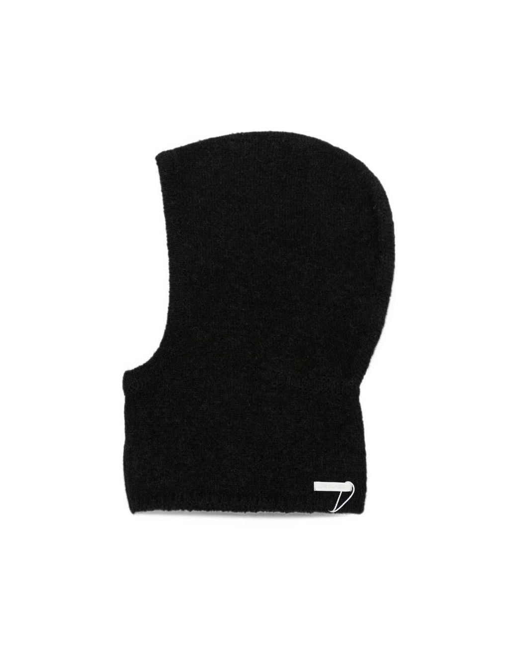 Low Classic Black Knitted Balaclava Hat