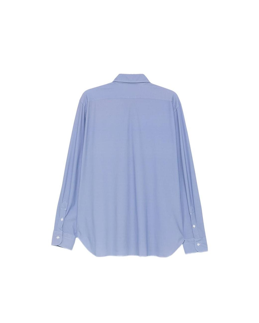 Barba Napoli Blue Spread-Collar Button-Down Shirt for men