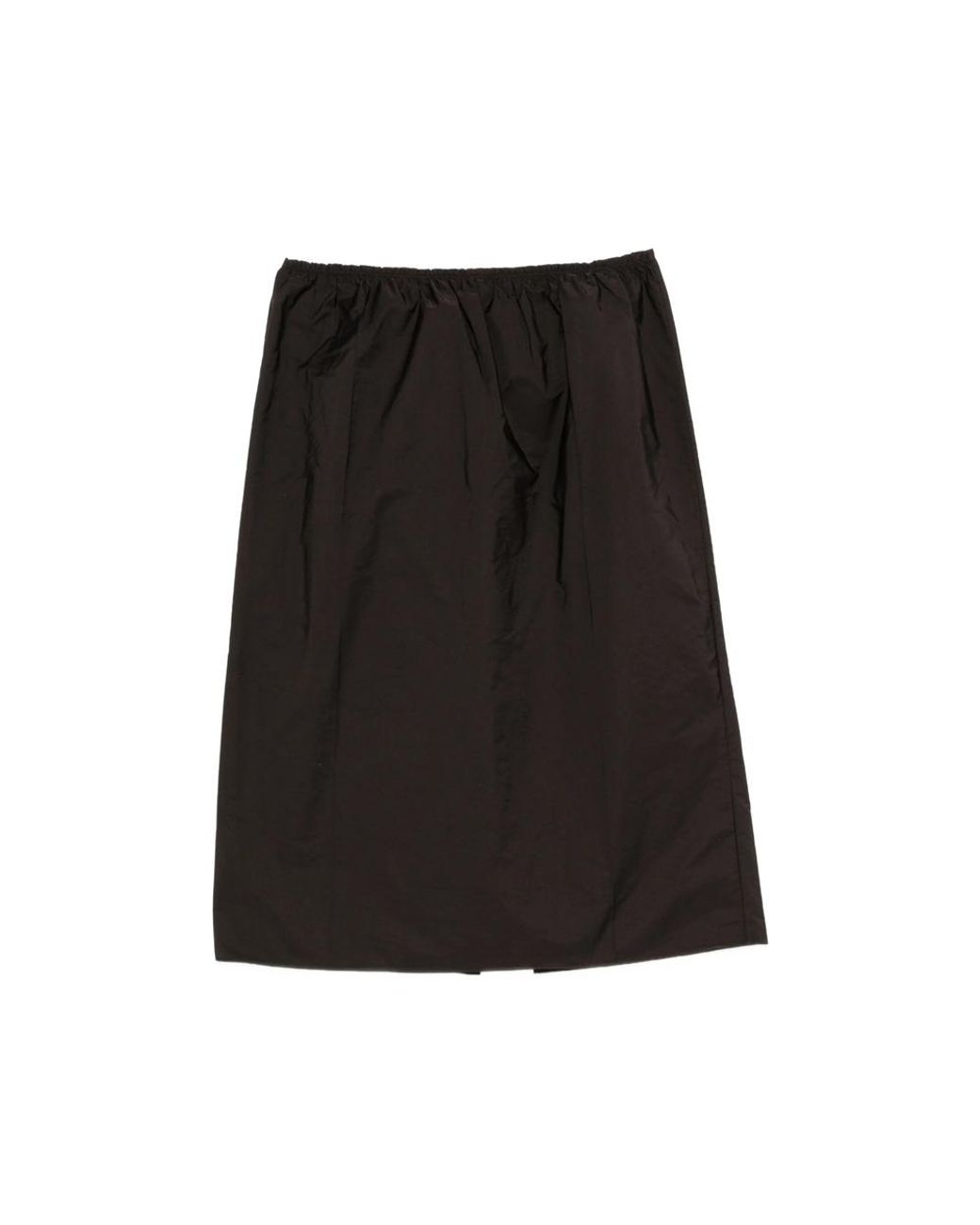 Carven Black Pearl-Embellished Gathered Midi Skirt