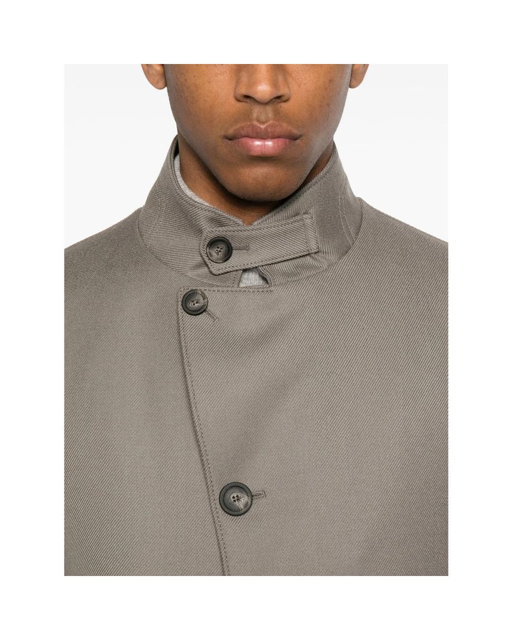 Tagliatore Gray Single-Breasted Coat Gordon for men
