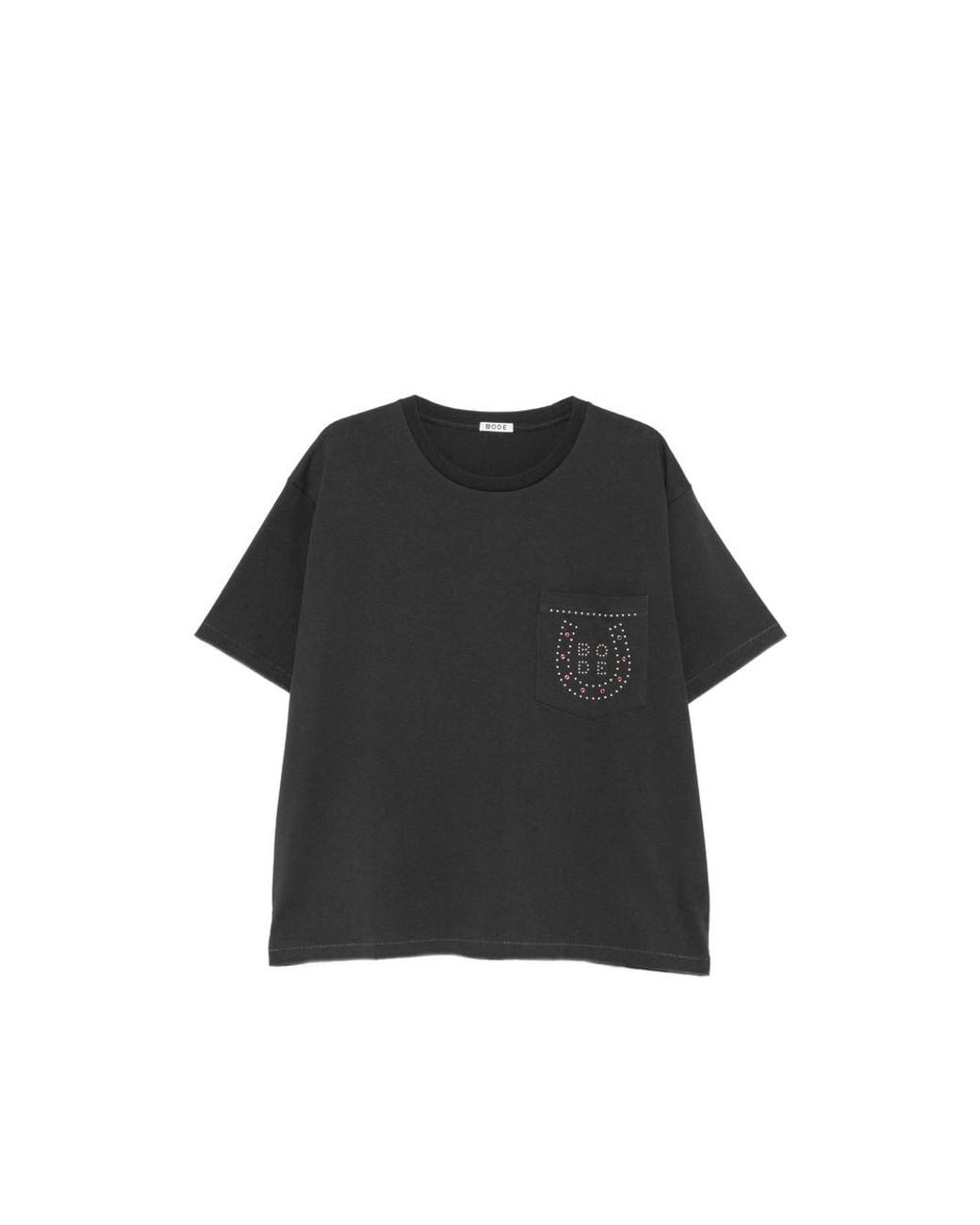 Bode Black Stud-Embellished T-Shirt for men