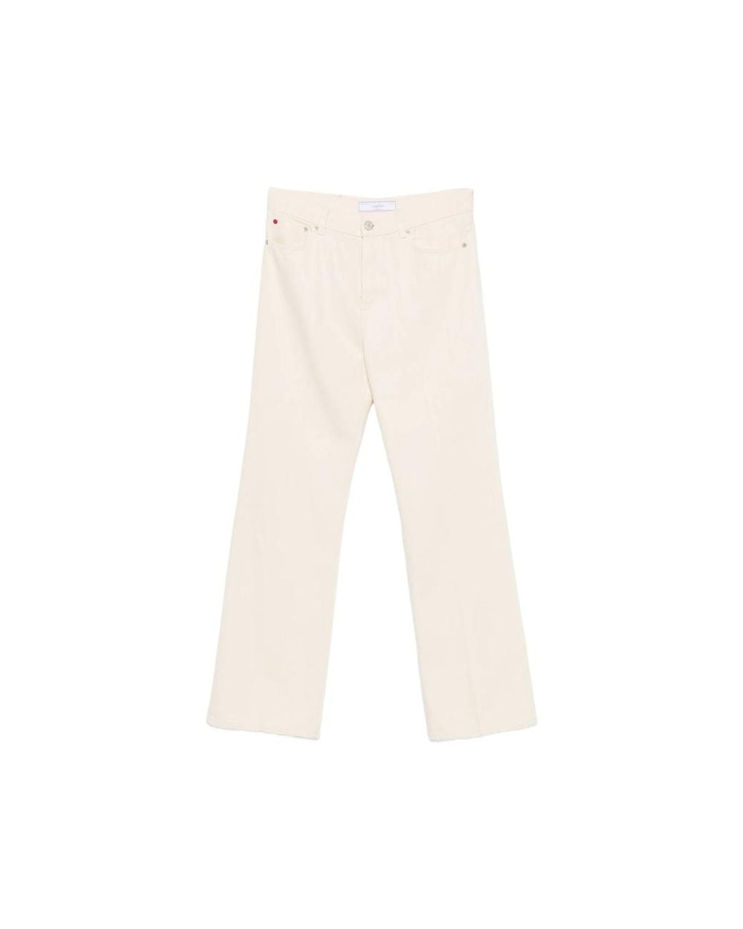 Seafarer White Logo-Patch Wide-Leg Jeans