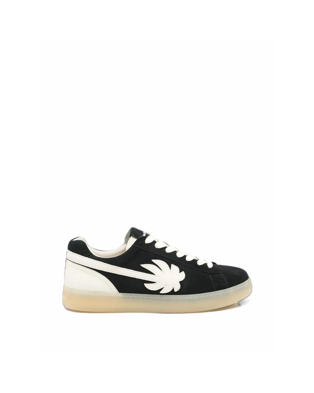 Palm Angels Black Palm-Tree-Patch Sneakers for men