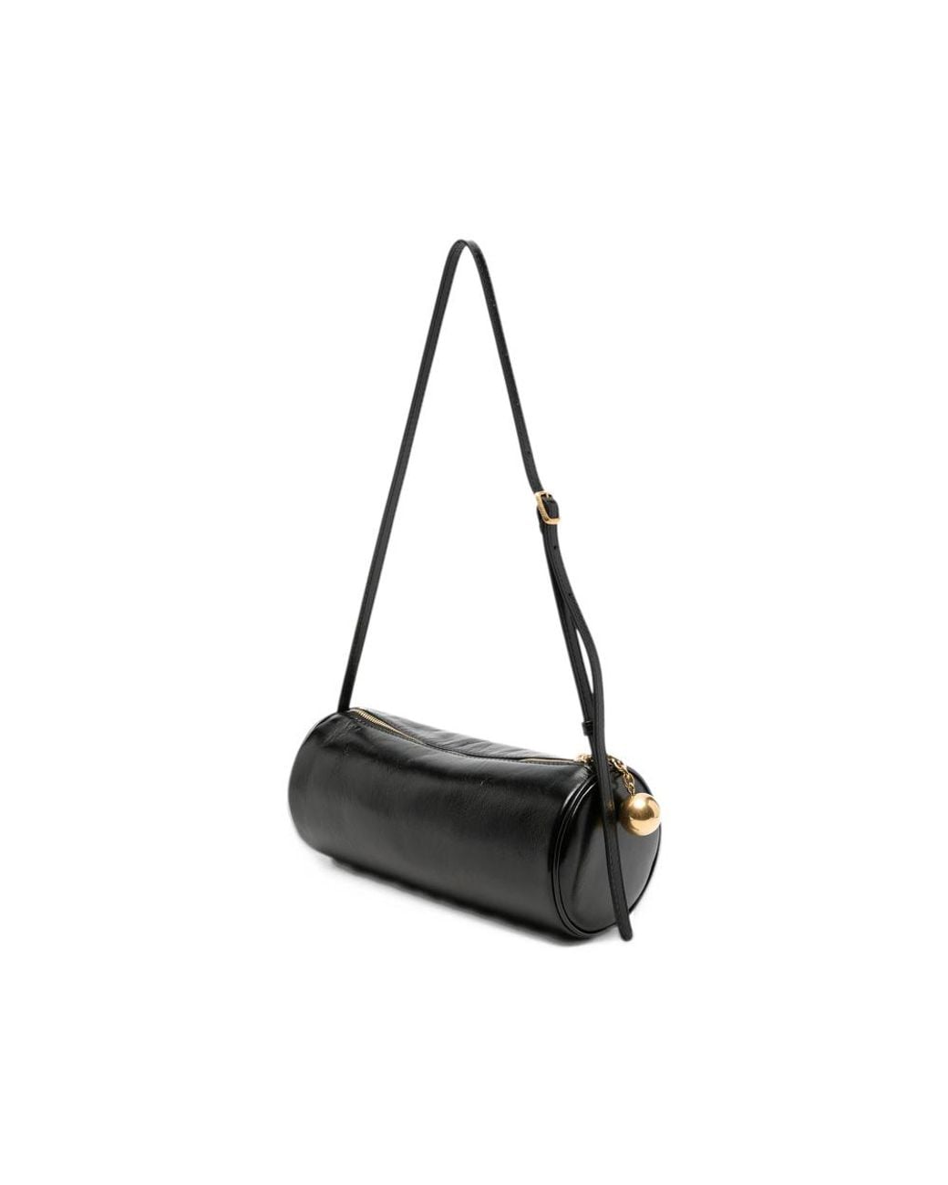 Jimmy Choo Black Tube Mini Leather Clutch Bag