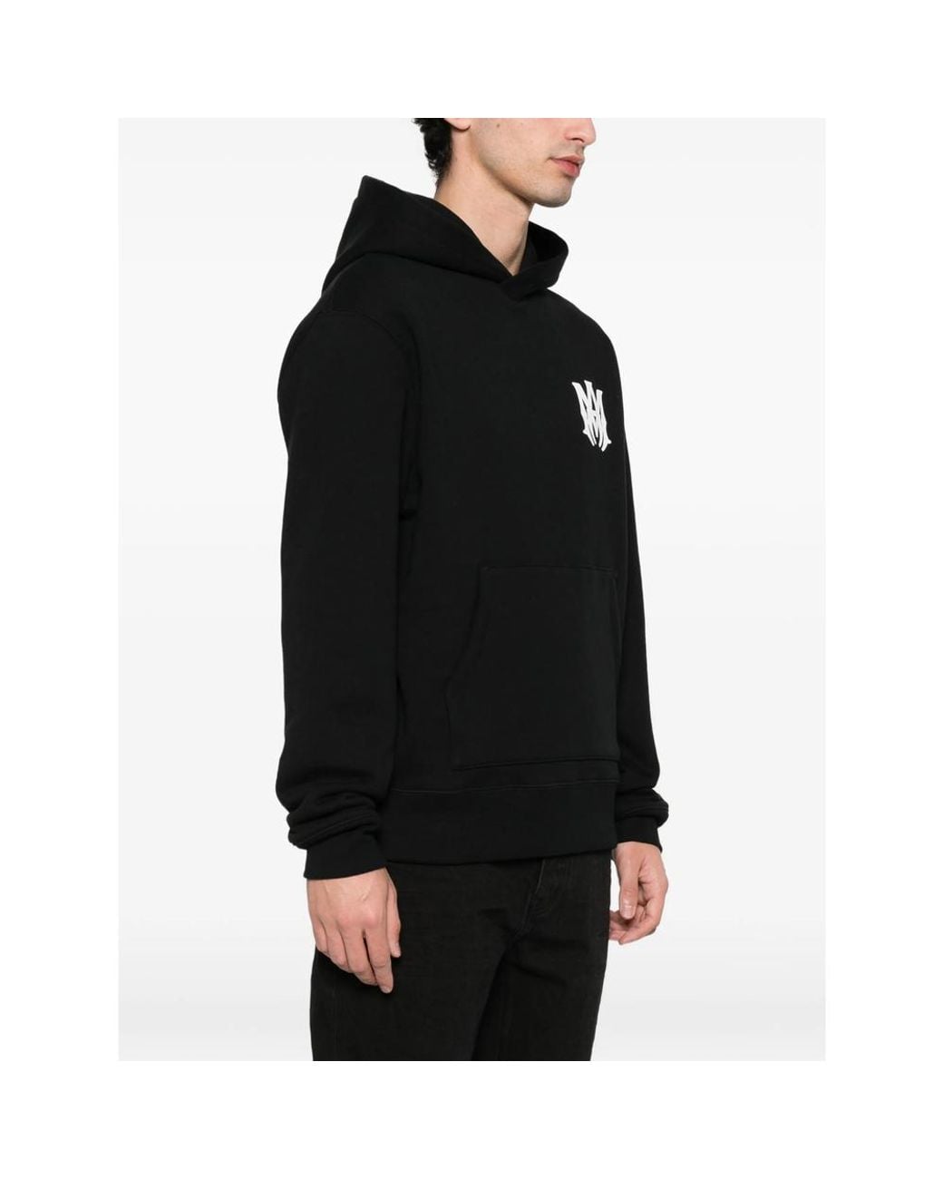 Amiri Black Ma Core Logo-Print Hoodie for men