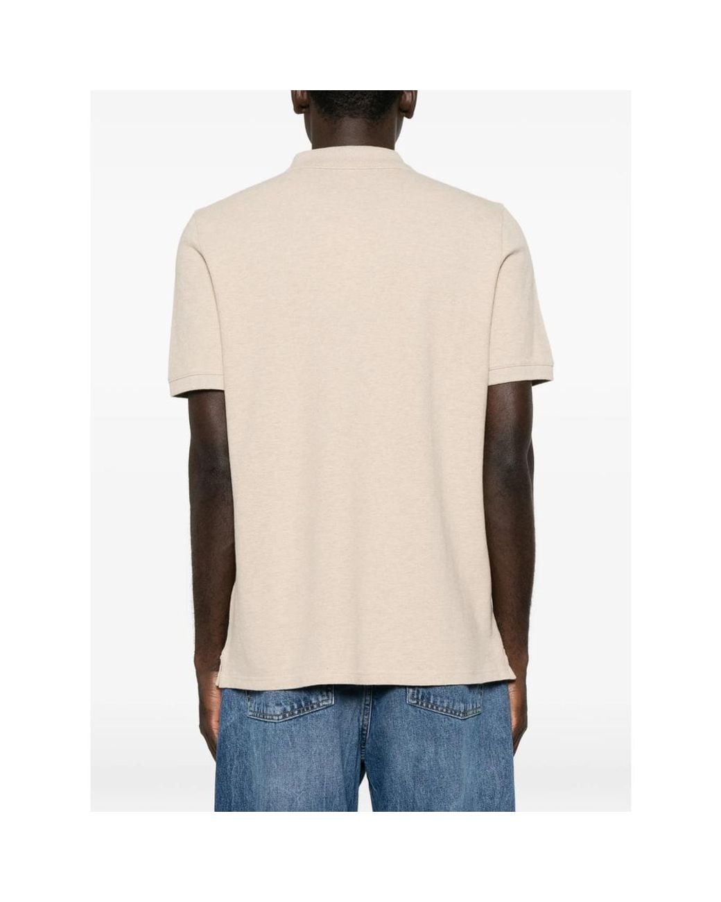 Maison Kitsuné Natural Fox Head Patch Polo Shirt for men