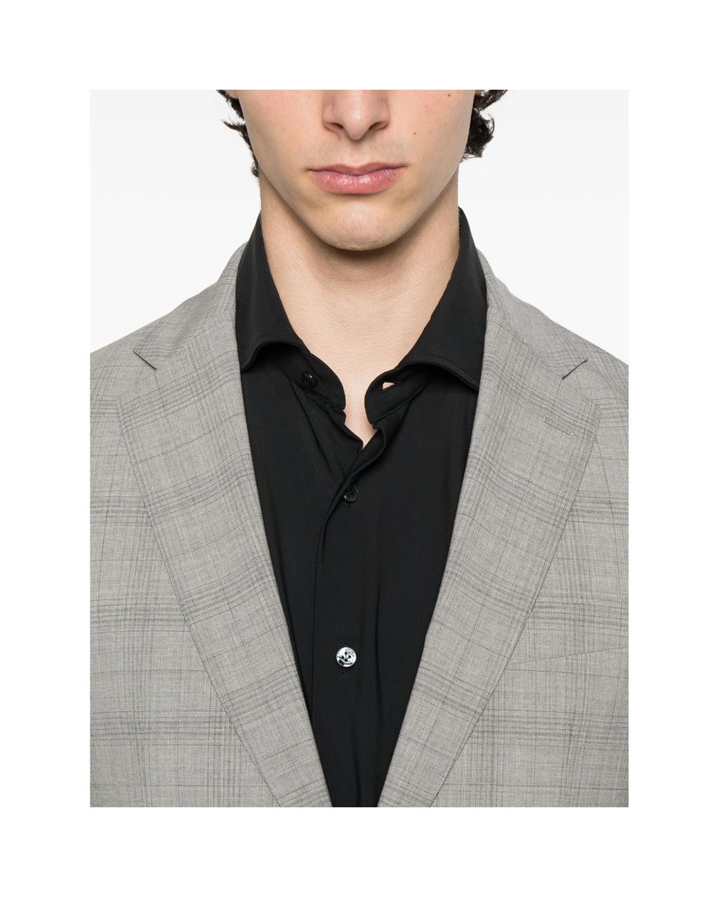 Barba Napoli Black Long-Sleeve Shirt for men