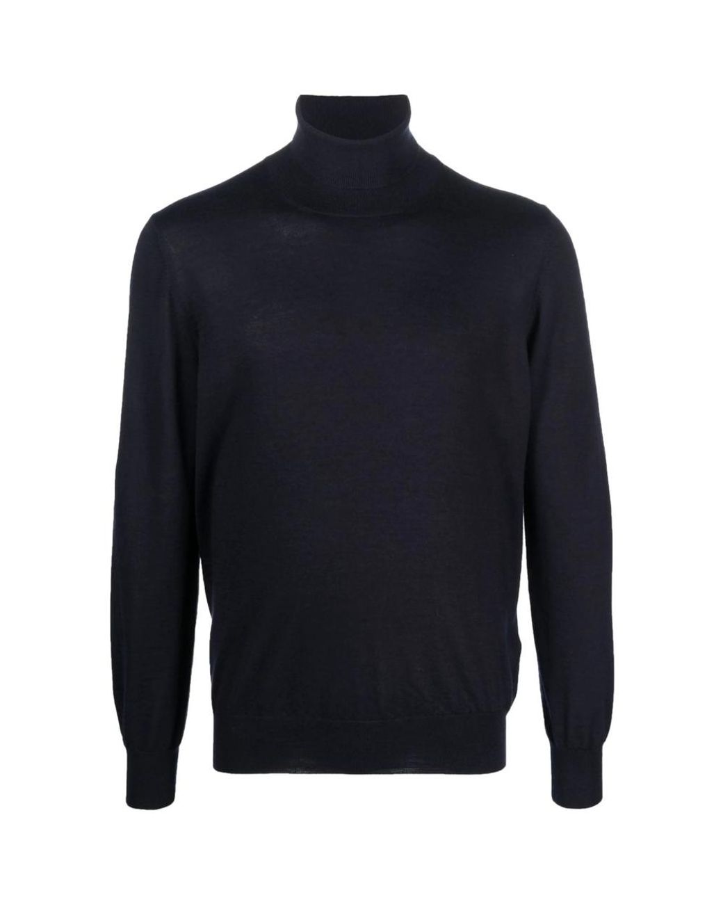 La Fileria Blue Fine-Knit Rollneck Jumper for men