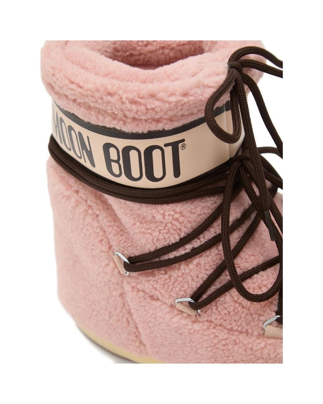 Moon Boot Pink Icon Low Fleece Snow Boots
